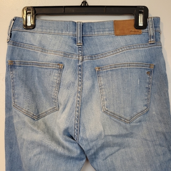 Madewell 9" High Riser Skinny Skinny Jeans 27 Light Wash Distressed Denim - Picture 5 of 8